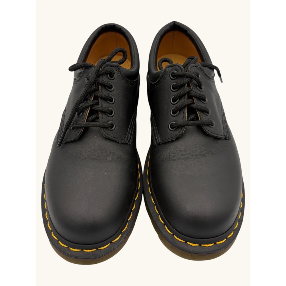 Dr. Martens 8053 Black Nappa Leather 5-Eye Padded Collar Oxford Shoes Mens 10
